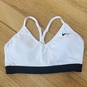 Nike youth medium dri-fit White and Black Sports Bra